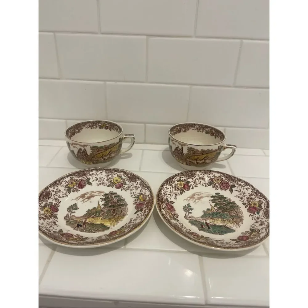 Barker Bros OLDE ENGLAND CUP & SAUCER Set (2)